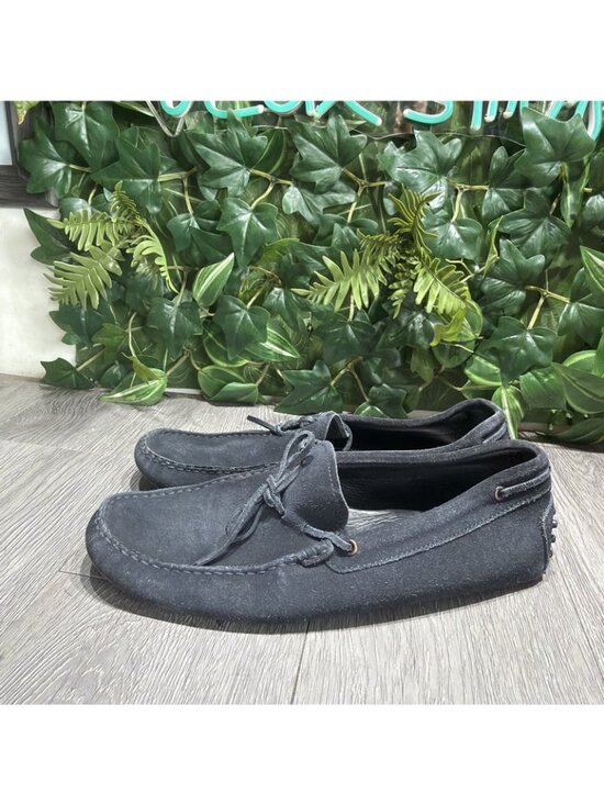 Tod’S Laccetto City Gommino Suede Loafer Men\'s navy Blue Faded Size 8.5 main image 12